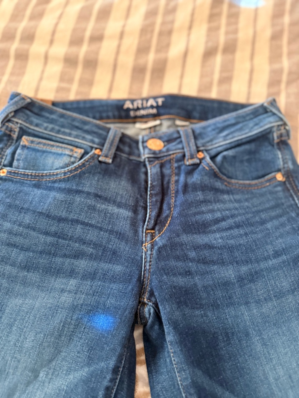 Ariat Women's Mid-Rise Dark Blue Denim Jeans